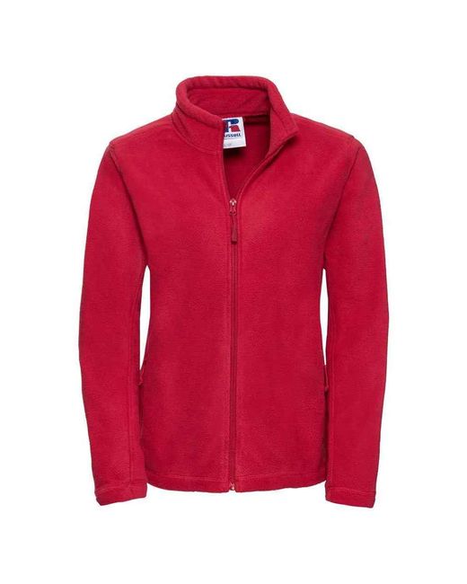 Russell Red Ladies Outdoor Fleece Jacket (Classic)