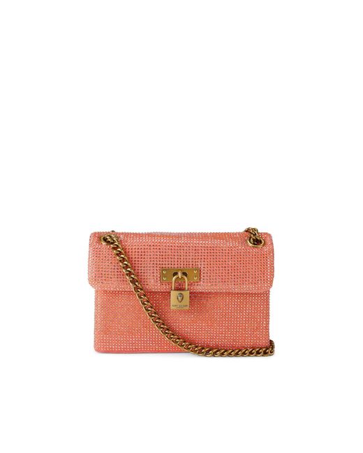 Kurt Geiger Pink Fabric Mini Brixton Bag