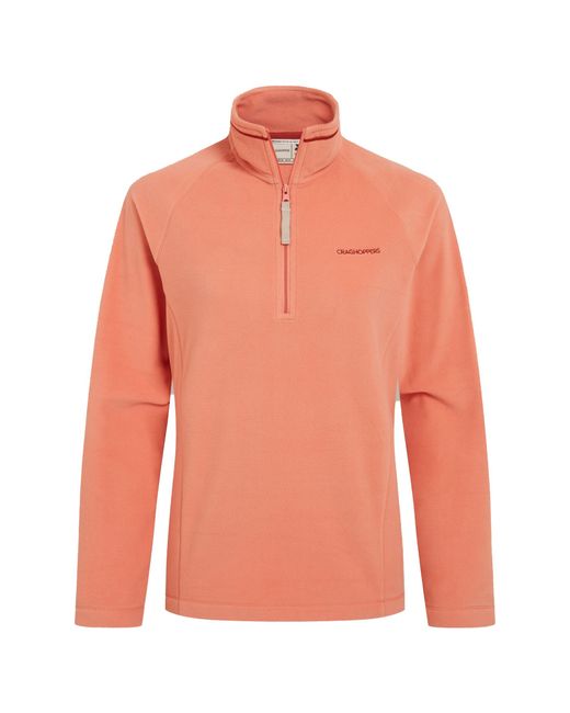 Craghoppers Orange Ladies Nation Trust Miska Half Zip Fleece Top (Spiced Apricot)