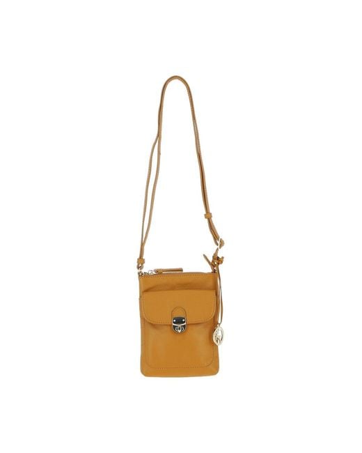 Ashwood Leather Orange Real Crossbody Bag