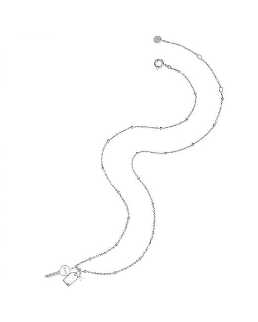 Glanzstücke München Metallic Necklace With Pendant Sterling Freshwater Cultured Pearl Corundum