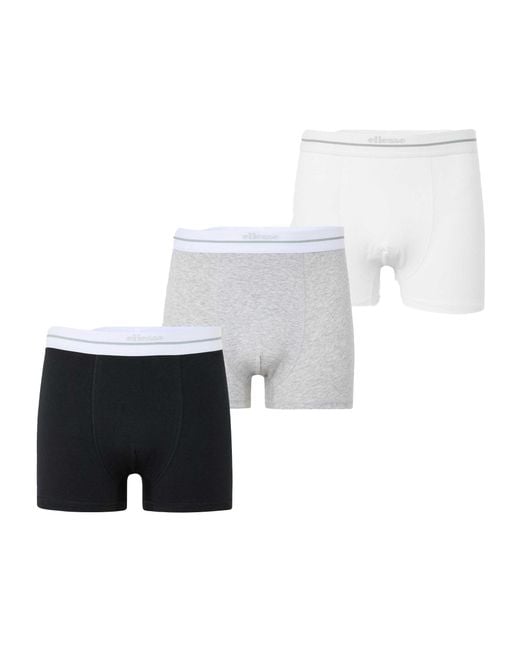 Ellesse White Ambria Boxer Shorts (Pack Of 3) for men