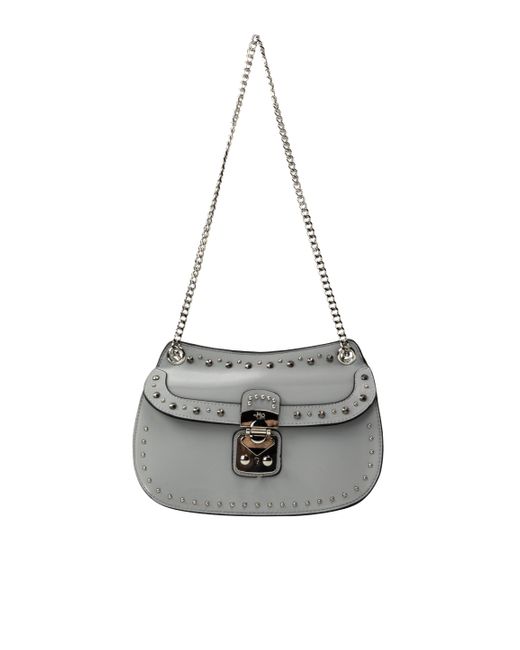 myMo Tas Met Klinknagels Dames Grijs in het Gray