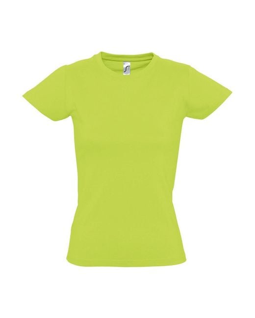 Sol's Green Ladies Imperial Heavy Short Sleeve T-Shirt (Apple)