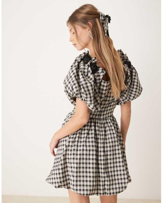 Sister Jane White Dream Check Print Mini Dress Co-Ord