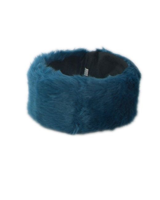 SVNX Blue Soft Faux Fur Headband