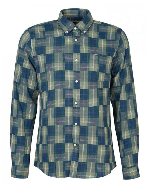 Barbour Blue Patch Long Sleeve Tailored Shirt for men