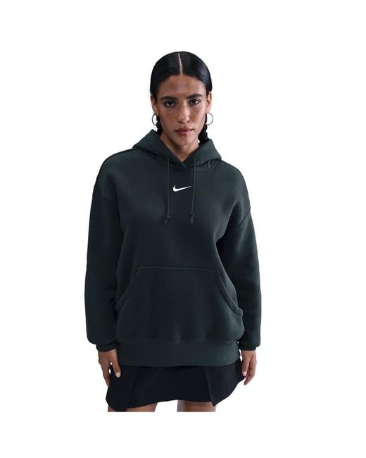 Nike Black Phoenix Fleece Over Oversized Pullover Hoodie