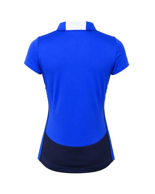 Mizuno Blue Wom Hex Rect Polo Shirt