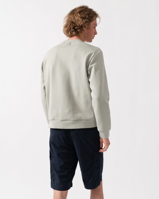 Aquascutum Gray Club Check Crewneck Sweatshirt for men