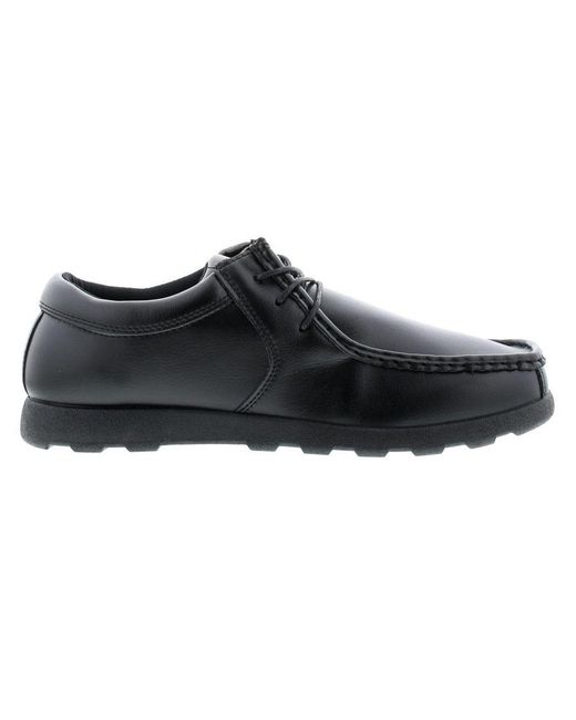Rockstorm Black Smart Shoes Canyon Lace Up Pu for men