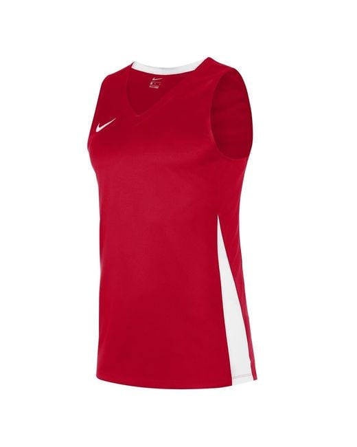 Nike Red V-Neck Sleeveless Jersey Tank for men