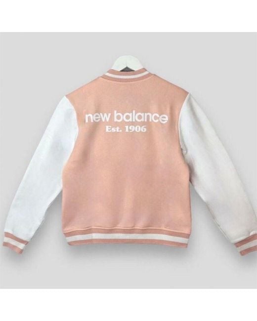 New Balance Pink Varsity Bomber Jacket