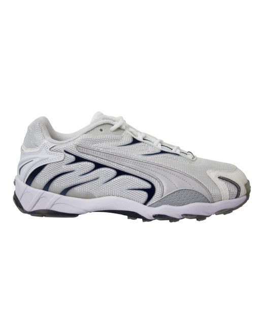 PUMA Inhale White Low Lace Up Hardlooptrainers 370769 02 in het Black voor heren
