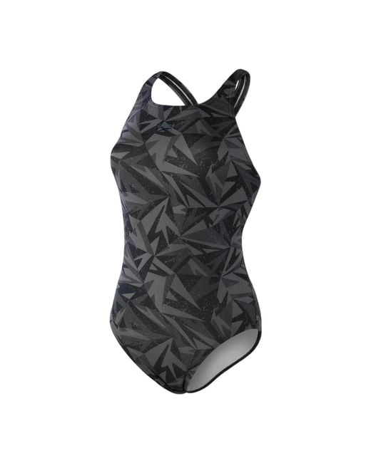 Speedo Black Ladies Hyper Boom Allover Medalist One Piece Swimsuit