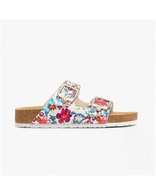 Rieker White 69384-90 Ladies Strappy Sandals Multi/Floral