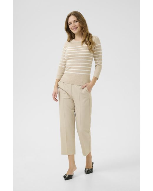 Kaffe Pullover Kalizza Tight Fit Cream in het Natural