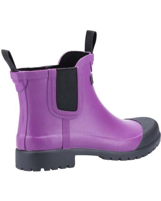Cotswold Purple Ladies Blenheim Wellington Boot Rubber