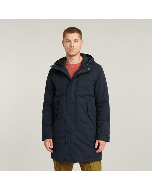 G-Star Blue Everyday Hooded Parka for men