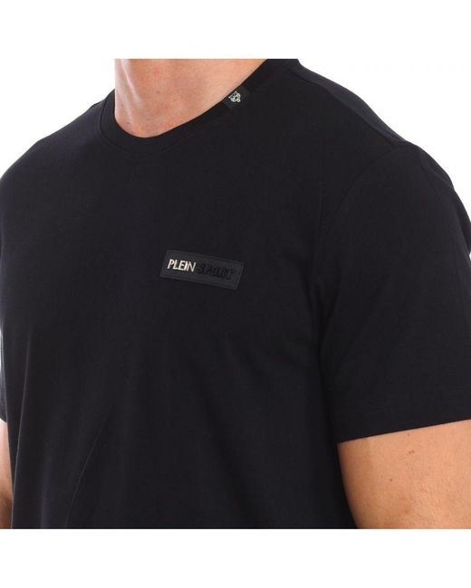 Philipp Plein Black Tips414 Short Sleeve T-Shirt for men