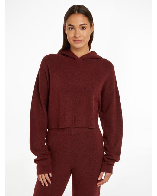 Calvin Klein Red Hooded Sweater Tawny Port
