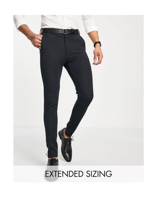 ASOS Blue Super Skinny Smart Trouser for men