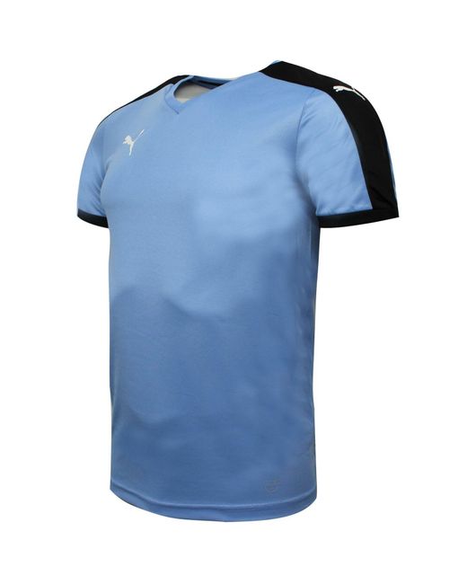 PUMA Blue Pitch Short Sleeved Shirt Training Gym T-Shirt for men