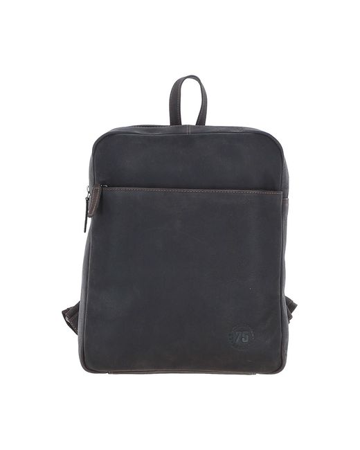 Leather Company Black 'Brussels' Real Backpack With Multiple Pockets for men