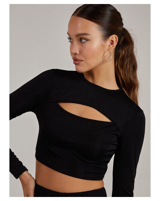 Pink Vanilla Black Letterbox Slinky Long Sleeve Top