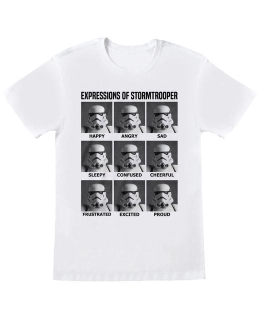 Star Wars White Adult Expressions Of Stormtrooper T-Shirt Cotton