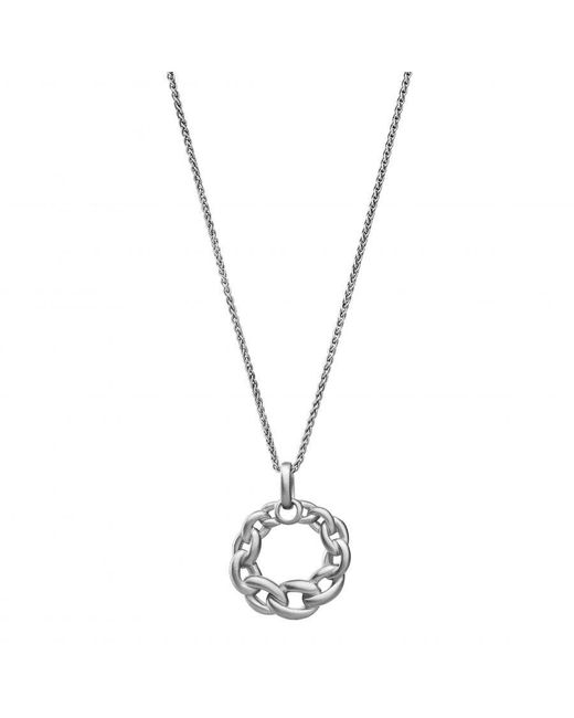 Orphelia Metallic Ladies Embellished 'Estelle' 925 Sterling Set: Chain-Pendant + Earrings