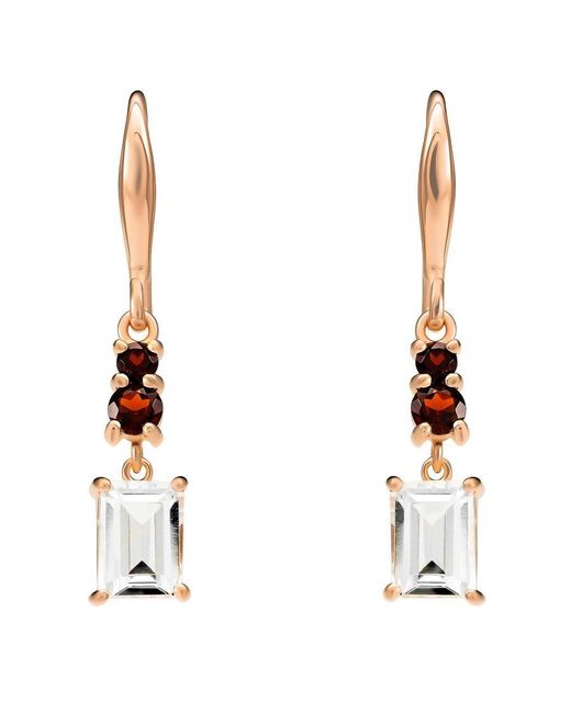 Orphelia White 'Fira' 925 Sterling Drop Earrings