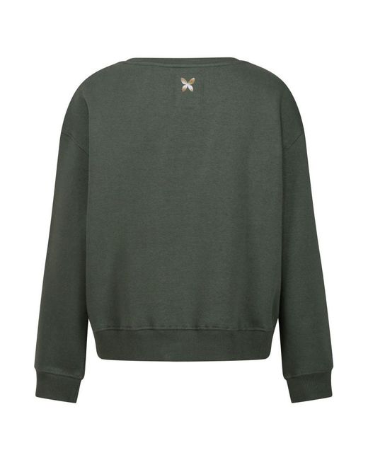 Regatta Green Ladies Christian Lacroix Beauvision Butterfly Sweatshirt (Dark)