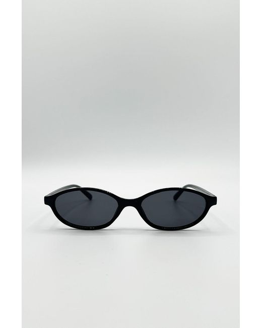 SVNX Black Oval Sunglasses