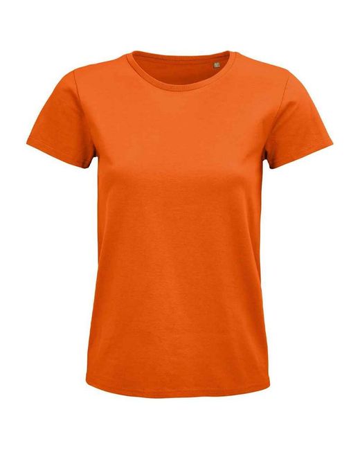 Sol's Orange Ladies Pioneer Organic T-Shirt Cotton