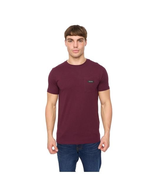 Crosshatch Purple Carritore T-Shirt (Rum Raisin) for men