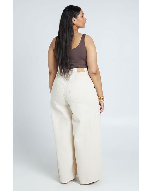 Boohoo White Plus Second Skin Strappy Bodysuit