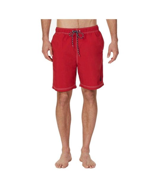 Nautica Red T44050 Adjustable Swimsuit With Laces for men