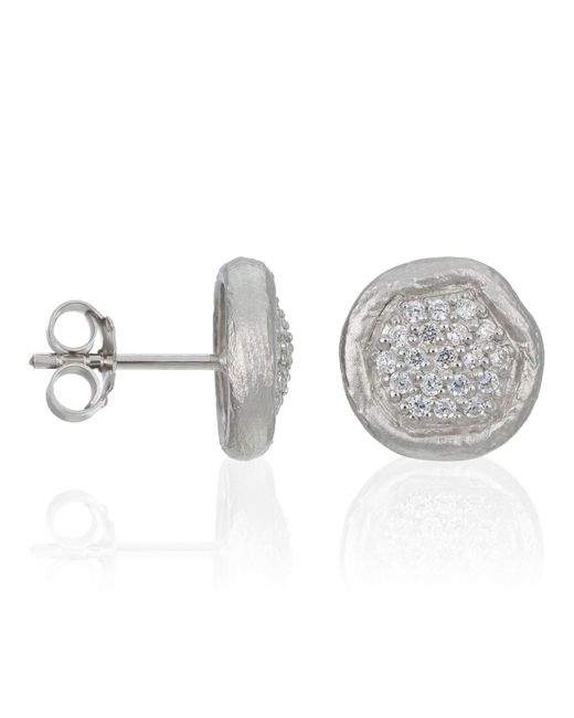 Orphelia Metallic 925 Sterling Stud Earrings