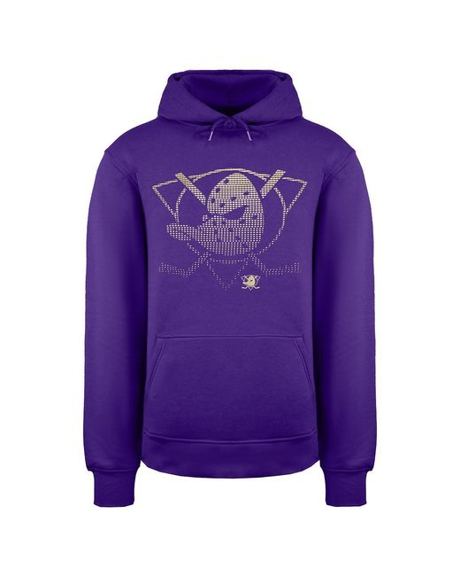 Fanatics Purple Nhl Anaheim Ducks Fade 1 Hoodie for men