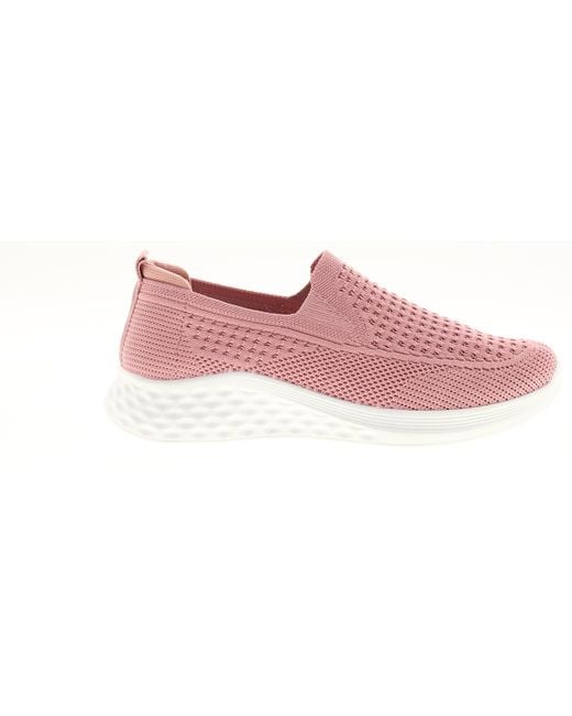 FOCUS BY SHANI Black Lightweight Trainers Esme Slip On Textile