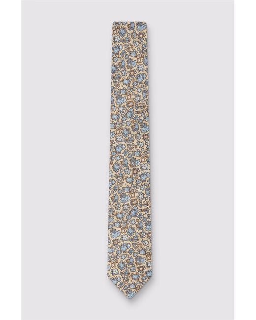 Suit Direct White Floral Tie for men