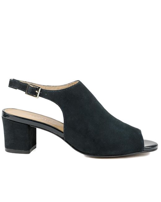 Jones Bootmaker Blue Xandra Smart Leather Slingback Peep Toe Sandals