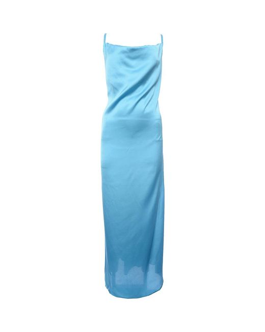 AX Paris Blue Satin Slip Dress