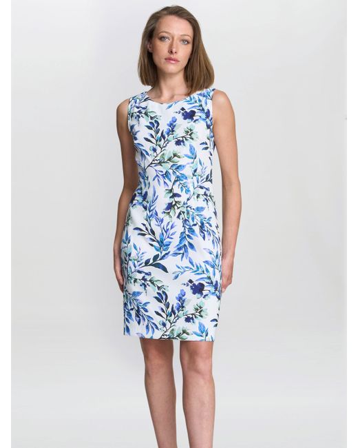 Gina Bacconi Blue Gretel Floral Shift Dress