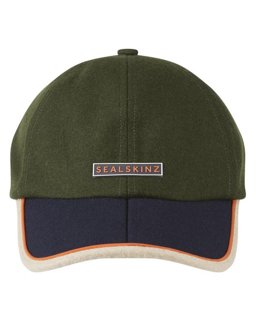 SealSkinz Green Waterproof Foldable Peak Wool Branded Cap For And