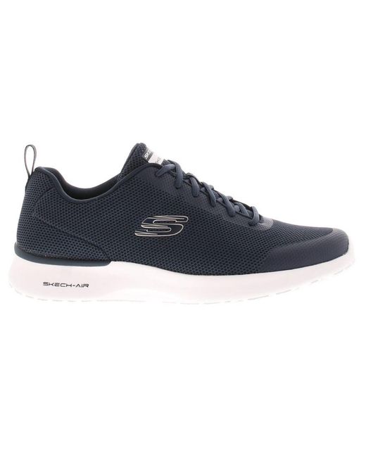 Skechers Blue Trainers Skech Air Dynamight Lace Up Textile for men