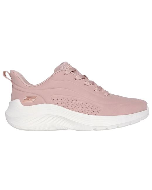 Skechers Pink Ladies Bobs Sport Squad Waves Trainers