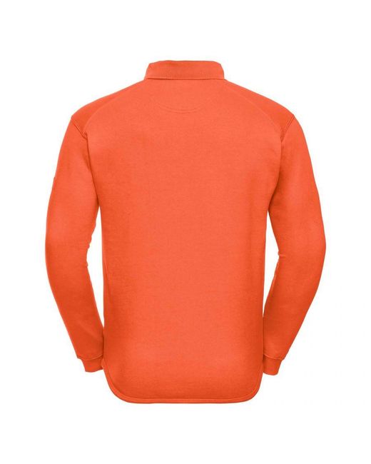 Russell Orange Europe Heavy Duty Collar Sweatshirt for men