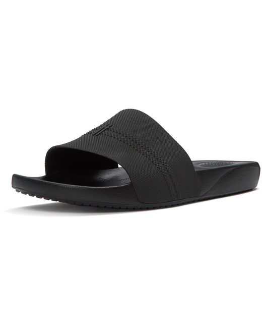 Fitflop Black Iqushion Pool Slides Polyurethane All Pu for men